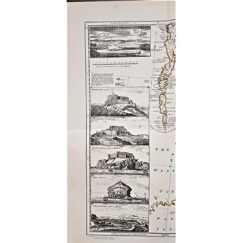 237 - Scotland, Map: Moll, Herman Map of Scotland 1714. 62 x 101 cms., main map with the county borders ou... 