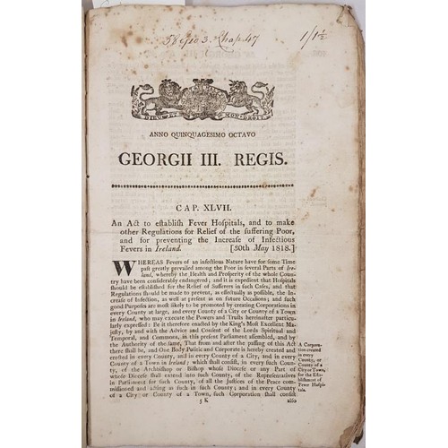 296 - Contagious Diseases & Hospitals in Ireland: An Act to Establish Regulations for Preventing Conta... 