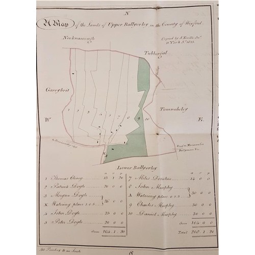 605 - Lease of Part of the Lands of Upper Ballyorley in the Co. of Wexford dated 1st August 1815. Robert D... 