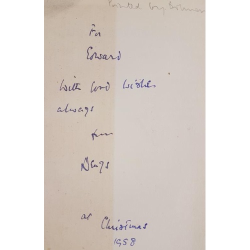 618 - Denys Blakelock. The Chastening. Dolmen Press. 1957. 1st edit. Inscribed presentation copy signed by... 