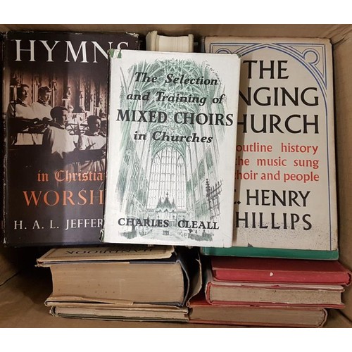 642 - Music: Church music, carols, choral music, hymns] Collection of 35 items, mostly cloth bound books i... 