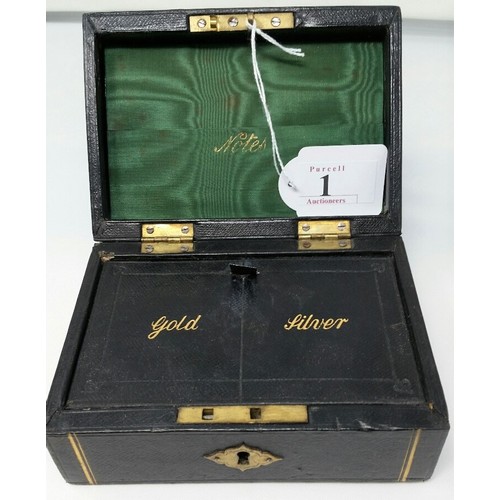 1 - Late 19th Century Jewellery Box with gilded decoration gold & silver    ... 