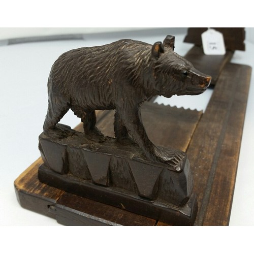 15 - 19th Century Black Forest extending book stand with carved Black bear supports. 13.5 inches ext... 