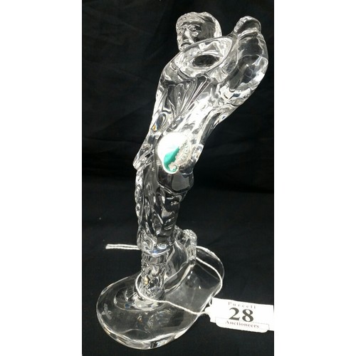 28 - Waterford Crystal Golfer 7 inches tall no chips or nibbles