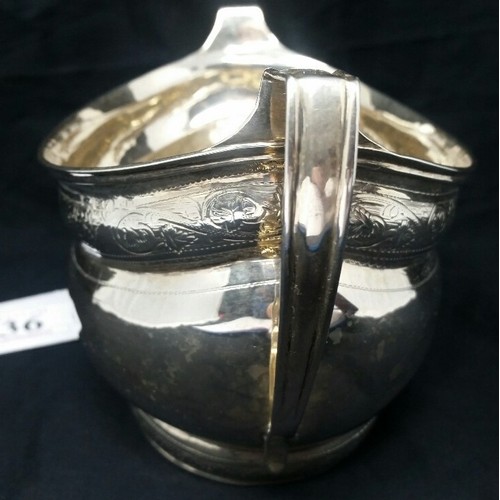 36 - Irish Silver sugar bowl Dublin 1805 by Robert Breading  218 grams. 8.5 inches wide x ... 