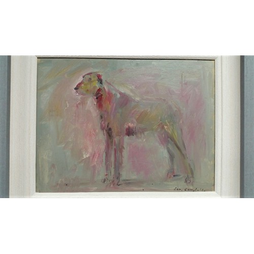 45 - Con Campbell Oil on board “ Irish Wolfhound “ Framed size 21.5 inche... 