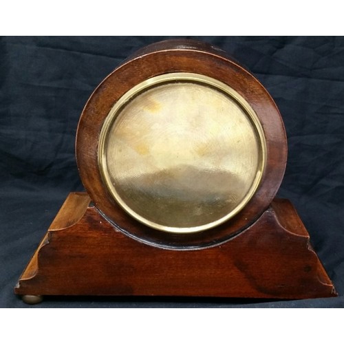 50 - Late 19th /early 20th century Buren Swiss made mantle clock with inlaid mahogany case of s... 