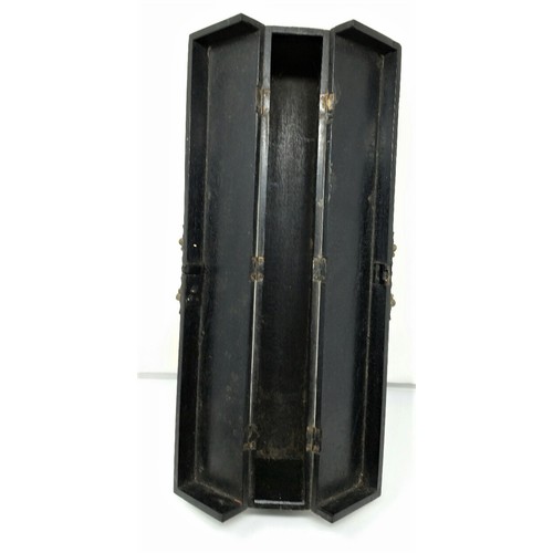 51 - Late 19th Century Artists Brush box with gilt brass carrying handles and push button opening. E... 