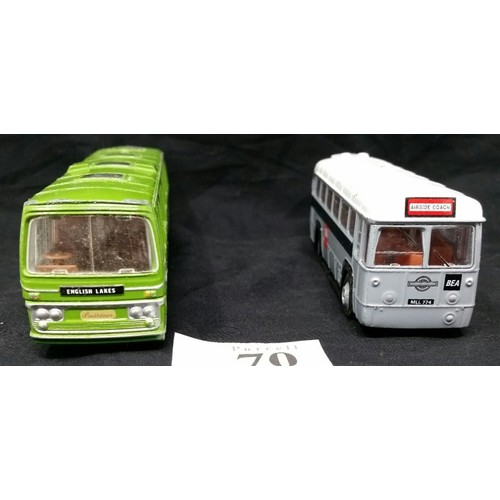 70 - Two vintage buses . Condition associated with being played with