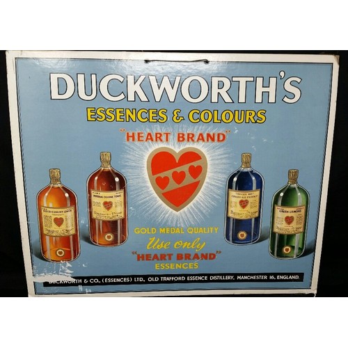 90 - Vintage Duckworth's single sided advertising  14 x17.5 inches