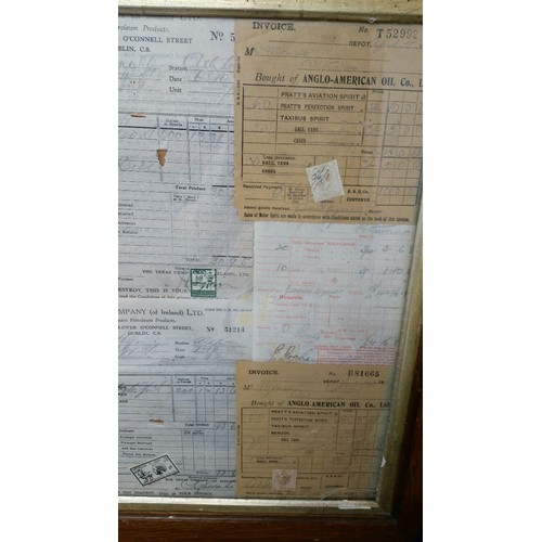 92 - A collage of eleven early 20th Century Irish oil company – Invoices to include Anglo Amer... 
