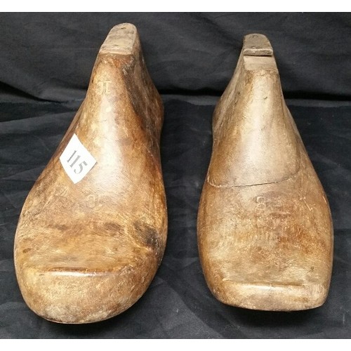 115 - Two 19th Century cobblers shoe models. Size 8 and Size 10
