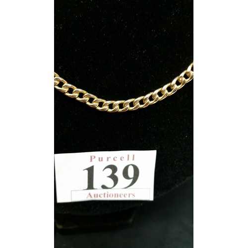 139 - 9ct yellow gold 18 inch necklace. Weighing over 8 grams. A lovely necklace with a good ric... 