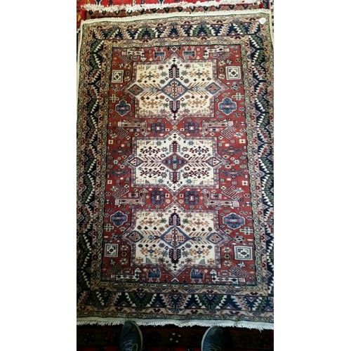 221 - A semi old handmade Iranian Carpet pure 100% wool full pile Size 175cm x 118cm Condition excellent O... 