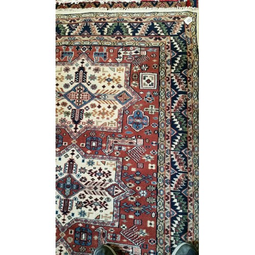 221 - A semi old handmade Iranian Carpet pure 100% wool full pile Size 175cm x 118cm Condition excellent O... 