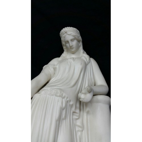 231 - An early 20th Century Parian ware figure bearing a stamped number 252 13 inches tall x 6 inches wide... 