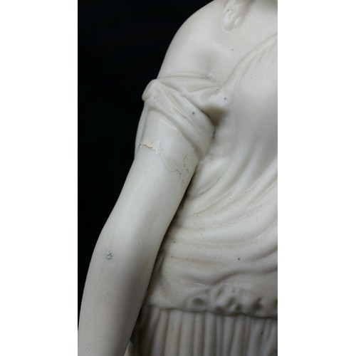 231 - An early 20th Century Parian ware figure bearing a stamped number 252 13 inches tall x 6 inches wide... 