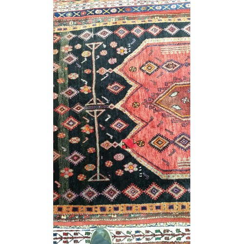 233 - A good handmade semi old Iranian 100% pure wool carpet. Full pile. Abrash inclusive adding appeal to... 