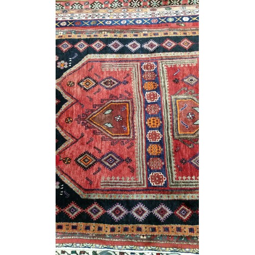 233 - A good handmade semi old Iranian 100% pure wool carpet. Full pile. Abrash inclusive adding appeal to... 