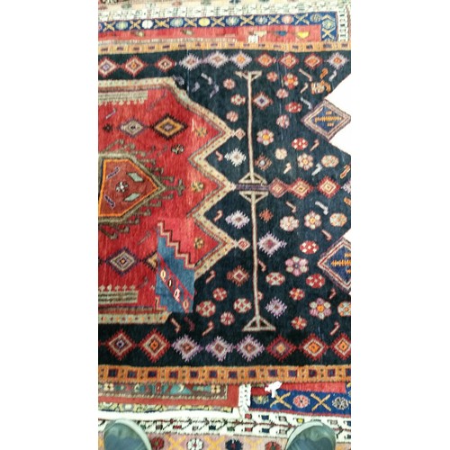 233 - A good handmade semi old Iranian 100% pure wool carpet. Full pile. Abrash inclusive adding appeal to... 