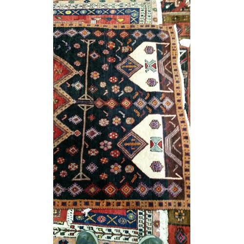 233 - A good handmade semi old Iranian 100% pure wool carpet. Full pile. Abrash inclusive adding appeal to... 