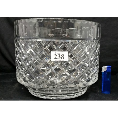 238 - A mid 20th Century large crystal Jardinière measuring 7.75 inches tall x 9.5 inches wide cond... 