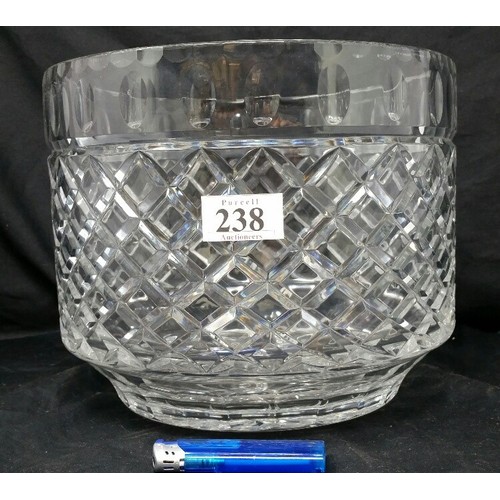 238 - A mid 20th Century large crystal Jardinière measuring 7.75 inches tall x 9.5 inches wide cond... 