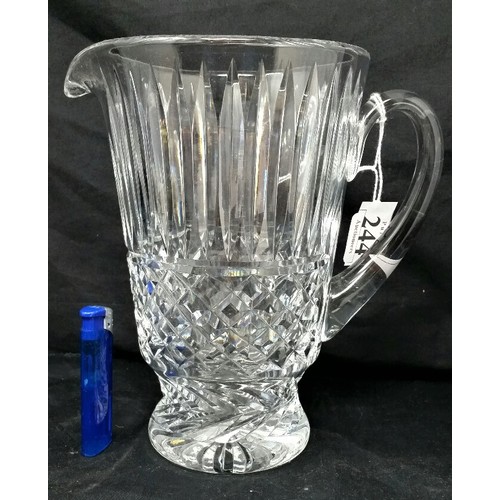 244 - A substantial Waterford Crystal Water Jug standing 8 inches tall. Excellent condition no chips or ni... 