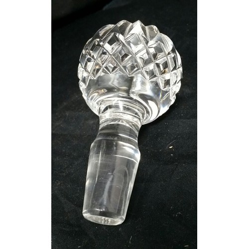 245 - A large Waterford Crystal Decanter 14 inches high. No chips or nibbles to the decanter or stopper. S... 