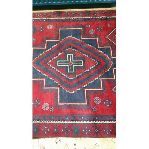 264 - A handmade Iranian semi old 100% pure wool carpet. Low pile showing signs of aging beautifully. Size... 