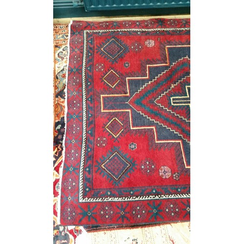 264 - A handmade Iranian semi old 100% pure wool carpet. Low pile showing signs of aging beautifully. Size... 