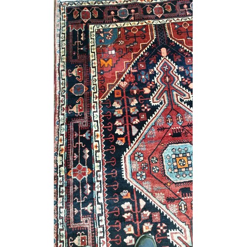 265 - A handmade Iranian semi old 100% pure wool carpet. Full pile with good rich colour. Fully washed Siz... 