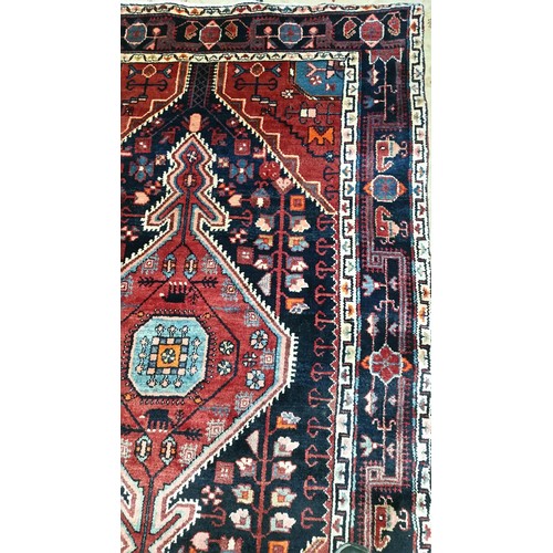 265 - A handmade Iranian semi old 100% pure wool carpet. Full pile with good rich colour. Fully washed Siz... 
