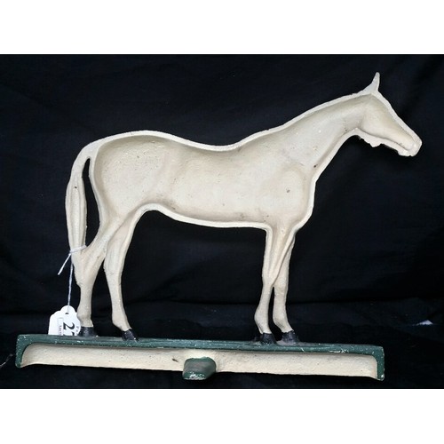 273 - A good cast iron door stop in the form of a horse. Mid/late 20th Century Size 12.5 inches long x 10 ... 