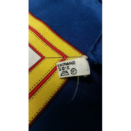 286 - Vintage silk scarf Grande Tenue 88cm x 88cm Labelled Hermes. Hand rolled and stitched edges. See det... 