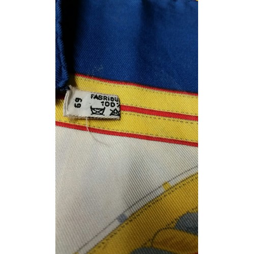 286 - Vintage silk scarf Grande Tenue 88cm x 88cm Labelled Hermes. Hand rolled and stitched edges. See det... 