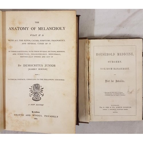 36 - Medical: Household Medicine, surgery etc… L. 1854, small 8vo, half leather, scarce. Burton, T... 