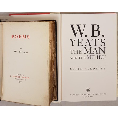 57 - W. B. Yeats Poems. 1908 Original Althea Gyles designed gilt blue floral cloth;  and K. Aldritt.... 