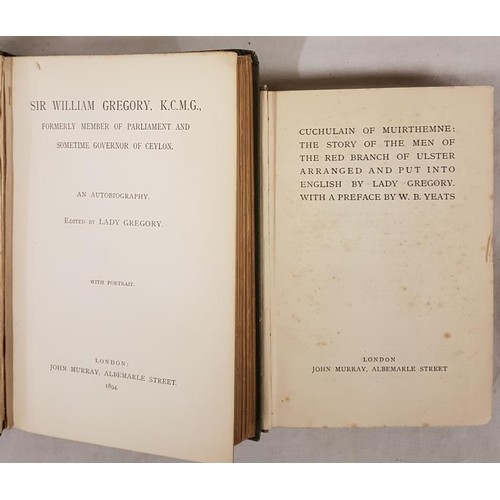 65 - Lady Gregory (Editor) Sir William Gregory  An Autobiography. 1894. 1st edit;  and Lady Gre... 