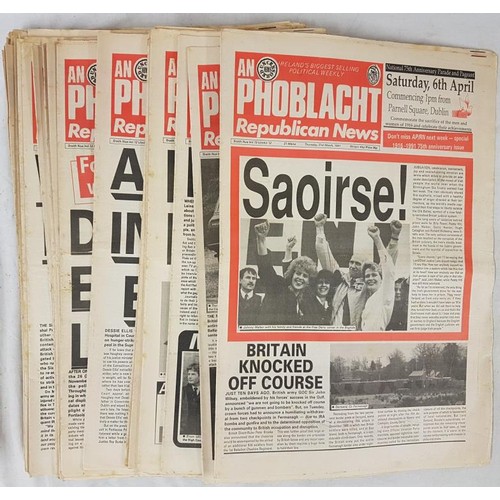 76 - An Phoblacht - Republican News:  Dublin, Oct. 1989 to Mar. 1991, a good run of 44 weekly issues... 