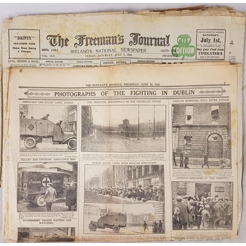 78 - Civil War: Four Courts, 1922:  Newspaper reports and large photos of the outbreak of the Civil ... 