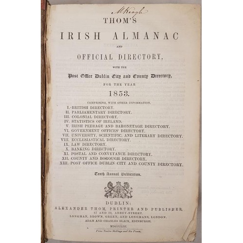 103 - Thom's Directory 1853