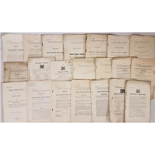 108 - Dublin Corporation: Collection of almost 50 printed reports, 1906 to 1932, of Dublin Corporation on ... 
