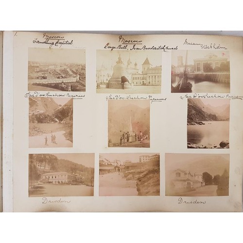 137 - 1889 Album of rare original photographs of Moscow, St.Petersburg, Dresden, Madrid, Berlin, Vienna, S... 