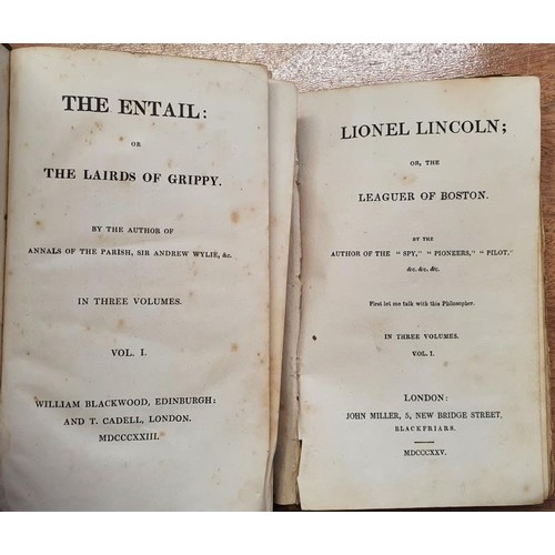 140 - James Fenimore Cooper Lionel Lincoln; or The Leaguer of Boston, London 1825. Three vols. Half calf. ... 