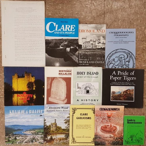 668 - Co Clare: Guide to Mountshannon. Dromoland. Clare Witticisms. A Pride of Paper Tigers. Historic Kill... 