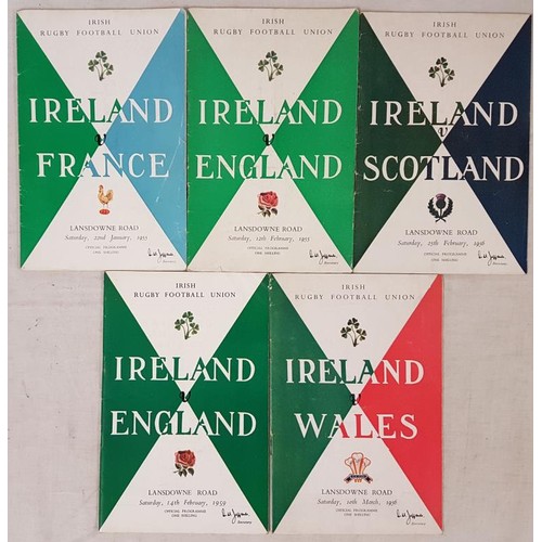 684 - Irish Rugby International Match Programmes, Lansdowne Road, Dublin:  Ireland v France, Jan... 