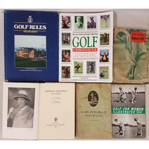 709 - Lot of golf books, some interesting titles all hardbacks except one E.P. Leigh-Bennett  Some Fr... 