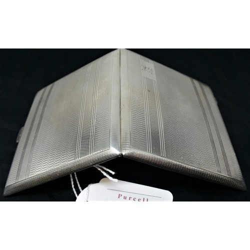 24 - Solid Silver cigarette case Birmingham 1946 by John Rose. Weighs 136 grams In lovely usuable conditi... 