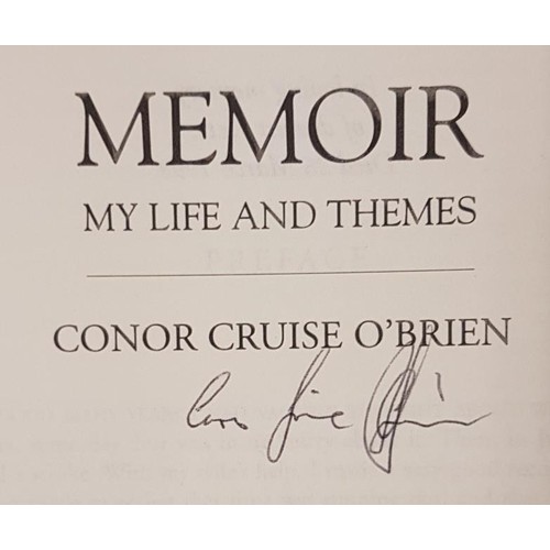 31 - Conor Cruise O Brien, 2 vol biography, by Donal Harman Akenson. 1994. Memoir, My Life and Times, 199... 